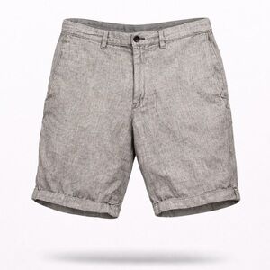Banana Republic Men’s Aiden Linen Blend Gray Flat Front Shorts Size 32 Beach​